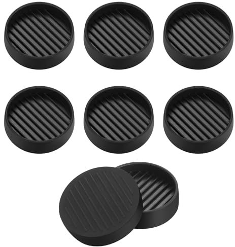 8 PcsFurniture Gripper Pads, 2 Furniture Caster Cups, Non Slip Round Furniture Coasters Feet Cups Stoppers for Bed Cabinet Sofa Chair Table All Type Floor Protectors