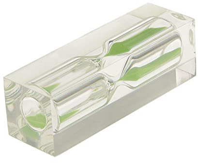 Sand Timer, Acrylic Sand Clock Sandglass Hourglass Timer 3 Minute for Tea Cafe Kitchen Cook(Green)