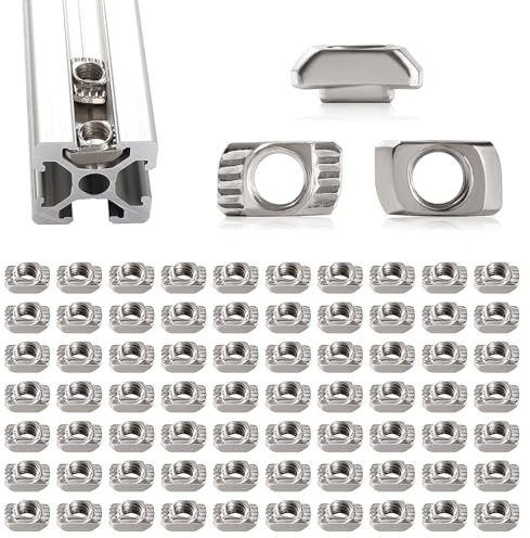 Lyeteung 70 Pezzi 20 Serie M5 T-Nut, Dado Testa Martello, T-Slot Hammer Head Nut, per 2020 2040 2060 Profilati in Alluminio Estruso