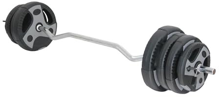 US Weight 27,2 kg Curlstange Hantelset mit Federklammern - Verstellbares Workout-Set für Home Gym - Ideales Trainingsgerät für Ganzkörpertraining