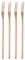 Sourcing Map 4-Piece Olive Fork Set, 6.3 Inch Long Handle, Stainless Steel & Rose Gold Finish, Ideal for Dessert, Fruit & Vegetables