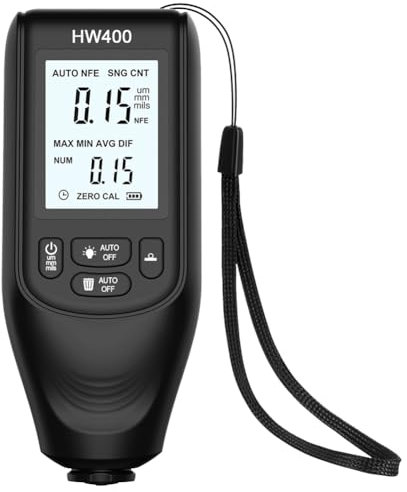 WMFASBAG 0-2000UM Digitaler Autolack-Filmdickentester, hochpräzises FE/NFE-Lackmessgerät, Auflösung 1um, Autolack-, automatische Lackdickenmessung