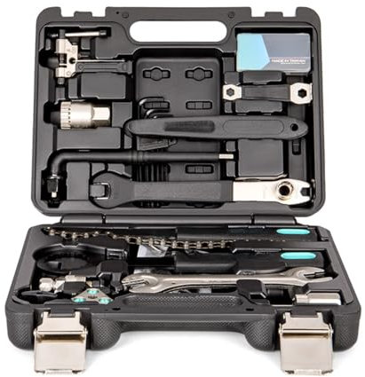 Kit d'outils de réparation de vélo 22 pièces pour VTT et vélos de route, ensemble d'outils d'entretien avec extracteur de rivet de chaîne, clés à pédale et outils de réparation de vélo