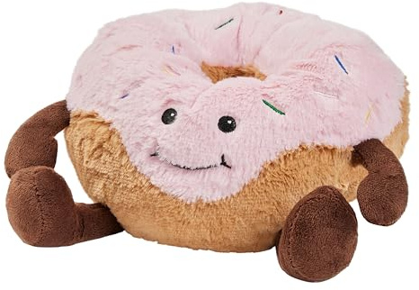 Warmies Donut Plüschtier Große Größe, Vollständig Mikrowellengeeignet und Gewichtetes Kuscheltier für Angst, Im Gefrierschrank kühlen oder in der Mikrowelle erwärmen, Weiches Wärmekissen