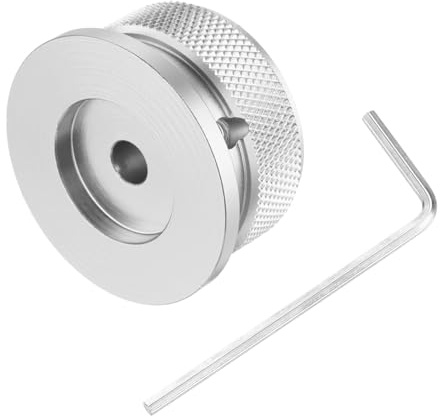 QUARKZMAN 1 Stück Gitarrenknöpfe Metall, Audio-Knopf Drehknopf 6mm x 38mm x 20mm Potentiometer Knöpfe mit Madenschraube für E-Gitarre Bass, Silber
