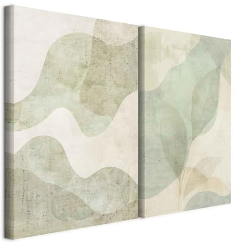 murando - Set of 2 Canvases Wall Art Neutral Botanical 80x60 cm (2 pcs. 40x60 cm each) 2 Piece - Sound Proofing Panels - Canvas Prints Home Decor Bedroom Pictures - Sound Absorbing - a-H-10149-b-a