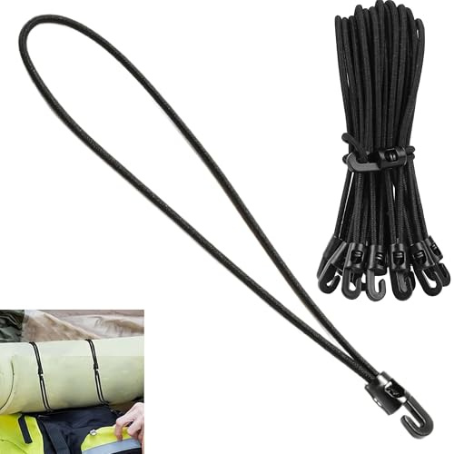 Smaoqingji Tendeurs Elastique avec Crochets - 10 Pièces, Noir, 26cm, Caoutchouc Tendeur Elastique, de Tension Crochet Expander, pour Tentes Bannières Affiches Fête Transport Remorque