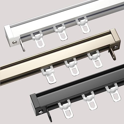 Aluminium-Vorhangstange für Decken- und Wandmontage, für Outdoor-Vorhänge, Wohnzimmer, Dusche, Schlafzimmer, Privatsphäre, Vorhangstangen-System für Zuhause, Hotel, Krankenhaus