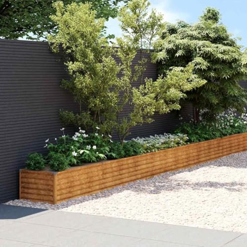 NQJIBUE Item-Garden Raised Bed 1152x50x36 cm Corten Steel,Lawn & Garden,Gardening,Pots & Planters