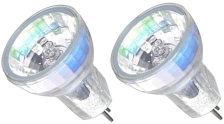 OakGlow MR8 Halogen Bulbs GU4 Bi-Pin Base 6V/12V 5W-35W (5W 10W 20W 35W) Warm White 2700K Compact Track & Landscape Light Bulbs 2-Pack 12V-10W