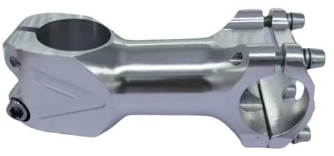 Gralara Attacco Manubrio per Bicicletta da 1 Pollice, in Lega di Alluminio, Facile da installare, Accessorio Leggero per Bici da Strada, Pezzi di Ricambio, Argenteo