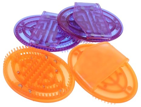 minkissy 4pezzi Spazzole per Massaggio Meridiano Strumento per Massaggi Manuale Dispositivo per Cura dei Meridiani per Salone di Bellezza e Spa
