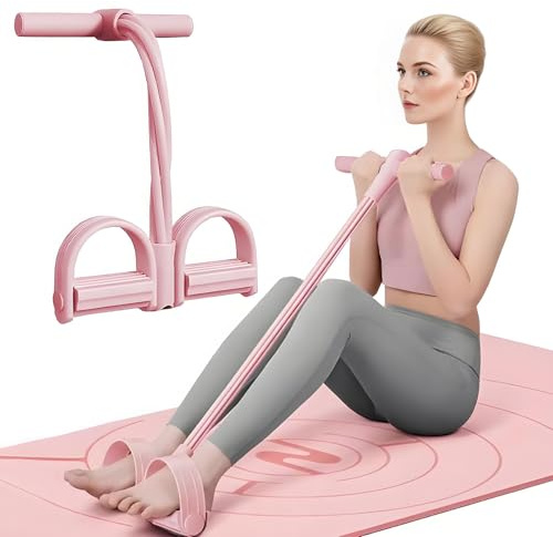 JunD Corde de Tension Multifonction 6 Tubes – Bande de Résistance/Élastique Musculation avec Pédale Sit-Up Abdominaux pour la Maison Jambes Bras Fessiers NBR Mousse