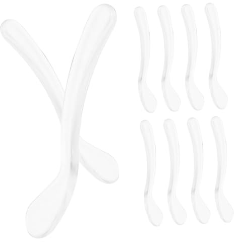 Espátula para Crema Facial Color Claro 10 Piezas para Mujeres | Formato Reutilizable, Diseño Ligero y Compacto, Uso en Salón de Belleza y Viaje