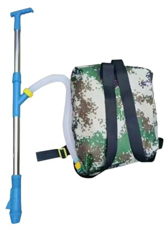 HKWFKAWA Distributeur d'engrais portable pour maïs et légumes - Sac en acier inoxydable bleu - 40 x 31 cm