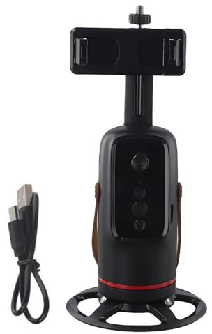 Tracking Tripod for Phone 360 Degree Rotation Auto Stand | Foldable Camera Filming Stands for Live Streaming Vlogging Video Recording Selfie Calls Photography Conferencing