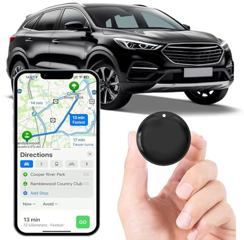 GPS Tracker for Cars, Hidden Car GPS Tracker for Vehicles Compatible with iOS & Android, Mini Anti-Theft Tracker with Real-Time Location, No Monthly Fee, No SIM Card Required