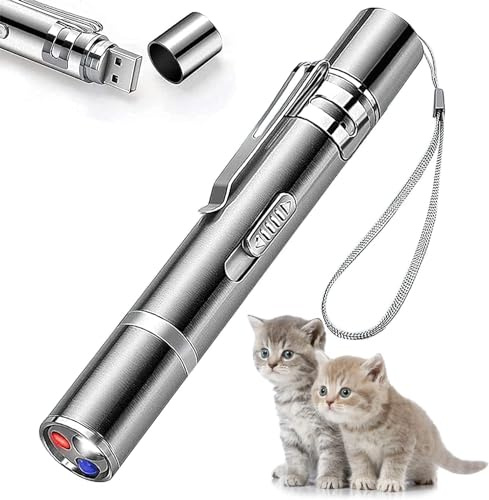 KXYINOS Juguete interactivo para gatos, juguete para gatos, juguete para perros, 7 en 1, juguete multimodo para mascotas, dispositivo de entrenamiento