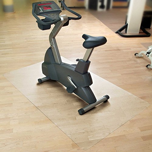 casa pura Bodenmatte/Unterlegmatte für Heimtrainer, Ergometer, Crosstrainer und andere Fitnessgeräte - transparent - 90x120 cm