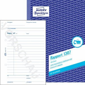 AVERY Zweckform 10 x Formularbuch Rapport A5 VE=100 Blatt