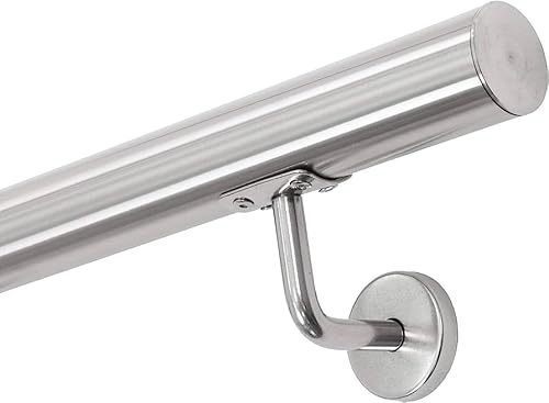 CORRIMANO IN ACCIAIO INOX AISI 304 Ø42.4MM BASIC COMPLETO DI ACCESSORI - 6000 mm.