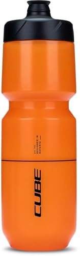 Cube Flow Bottle - Orange, 750ml / Bicycle Cycling Cycle Biking Bike Riding Ride Mountain MTB Road Water Liquid Storage Store Vessel Bidon Flask Sport Outdoor Exercise Drinking Drink Gym