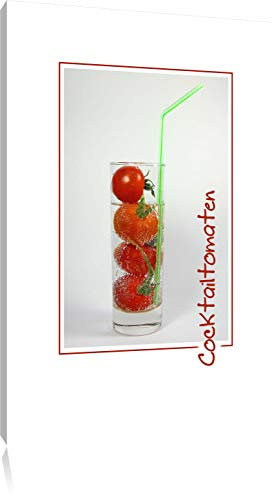 tomates cocktail dans un bocal de verre Toile, XXL photos complètement encadrée avec de grandes images de coin, art impression sur la photo murale avec cadre, moins cher que la peinture ou une peinture à l'huile, pas une affiche ou bannière