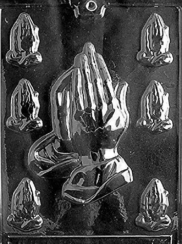 Grandmama's Goodies R031 Asst. Praying Hands Chocolate Candy Soap Mold with Exclusive Molding Instructions
