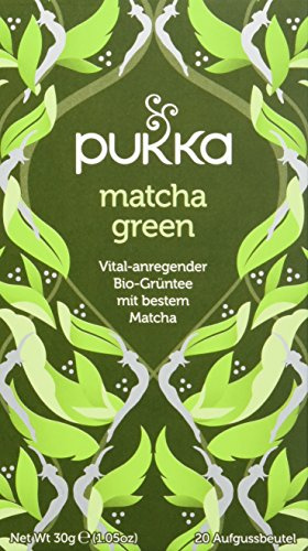 Pukka Tee, Bio-Grünteemischung Supreme Matcha Green, Grüner Tee, Matcha, Für grünen Schwung in deinem Alltag, 1er Pack, 20 Teebeutel