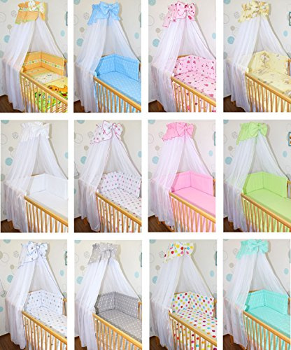 Himmel Vollstoff mit Himmelstange für Baby Kinder Bett Baumwolle Vollstoffhimmel D11