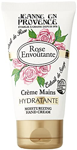 JEANNE EN PROVENCE - Crème pour les mains - Rose Envoûtante - Nourrit, Parfume & Adoucit - Pour Peaux Sèches - 95% d'Ingrédients d'origine naturelle - Fabriqué en France à Grasse - 75 ml