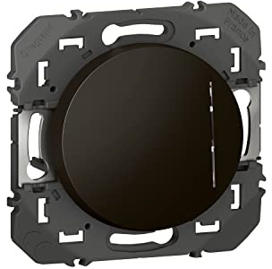 Legrand - Schalter oder Wechselschalter mit Kontrollleuchte Dooxie 10AX 250V ~ Schwarz