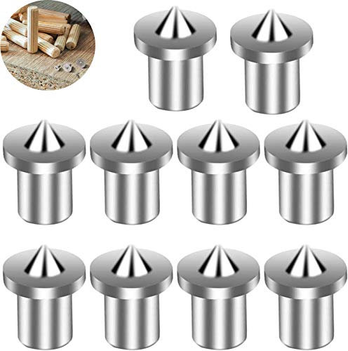 CESFONJER Dowel Pin Center Woodworking Alignment Tool Points Marker Drill Center, 6 mm Dowel Drill Center Points Pin Set (10 pcs)