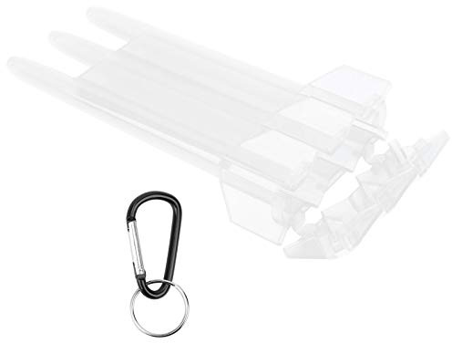 Keenso Dart Case, tragbare Aluminium Dart Tragetasche Robuste 3 Aufbewahrungs- / Reisetasche für alle Arten von Darts mit Hängeschnalle(transparent weiß)