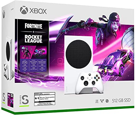 Microsoft Xbox Series S 512 GB SSD All-Digital Console (Disc-Free Gaming) - Fortnite & Rocket League - Wireless Controller (Renewed)