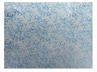 55 x 150 cm +++ Baumwollsatin +++ hellblau-silbergrau +++ EUR 12,00/qm