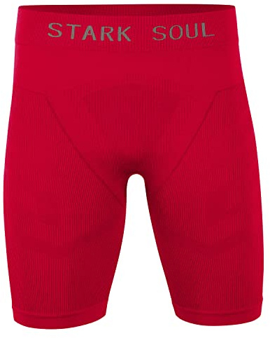 STARK SOUL Korta tights sömlösa – funktionella tights varm UP – sportshorts för män