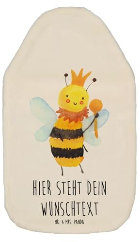 Mr. & Mrs. Panda Personalisierte Wärmflasche Biene König - Weiß