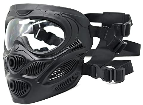Full Face Cosplay Paintball Skull Mask Costume Outdoor Sports Riding Motorcycle Mask for Halloween Party CS Game Movie Props Gear