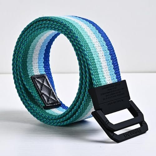 ESPRAL Leinwand Gürtel Mann Gürtel Mädchen Teenager Metall Doppel Ring Schnalle Jeans mit Militär Student Armee Taktische Gürtel Designer Gürtel