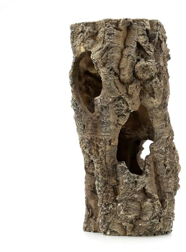 Aquarium Deko Groß,12’’ Hohler Baumstamm,Aquarium Höhle, Harz Deko Aquarium, Reptilienversteck,Terrarium Aquarium Zubehör, für Garnelen, Kleine Fische Betta Verstecke, Reptilienunterkunft