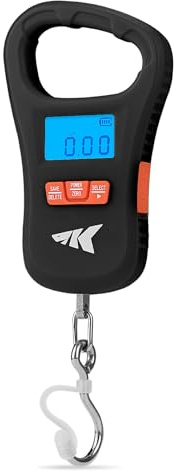 KastKing ToughTide Fishing Scale, USB Charging, 65lb Capacity, Ultra-Thin Digital Fish Scale, LCD Display, Ergonomic Handle, Fish Scales Digital Weight, Fishing Accessories for Men, Black