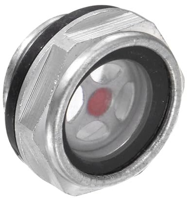 CoCud Verre de Niveau D'Huile pour Compresseur D'Air | Filetage M20x1.5mm Mâle | Indicateur en Aluminium Avec Fenêtre en Verre Hexagonale (Pour Raccords de Boîte de Vitesses), 1 Pcs