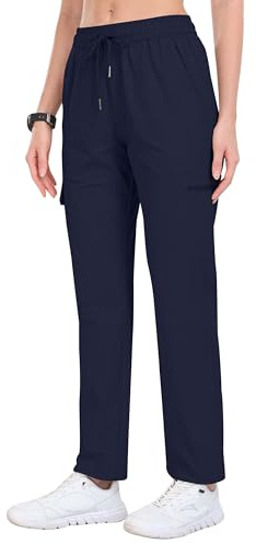 AjezMax Pantalon de Randonnée Femme Cargo Léger Jogging Pantalon Séchage Rapide Imperméable Montagne Camping Pantalon pour Chasse Sports Exercice