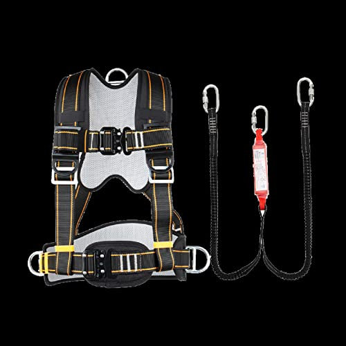 SwaYve Absturzsicherungsset, Klettergurt, Sicherheitsgurt Für Dacharbeiten, Sicherheitsgurt Mit Lanyard, Arbeitsschutz In Der Luft/Kc5