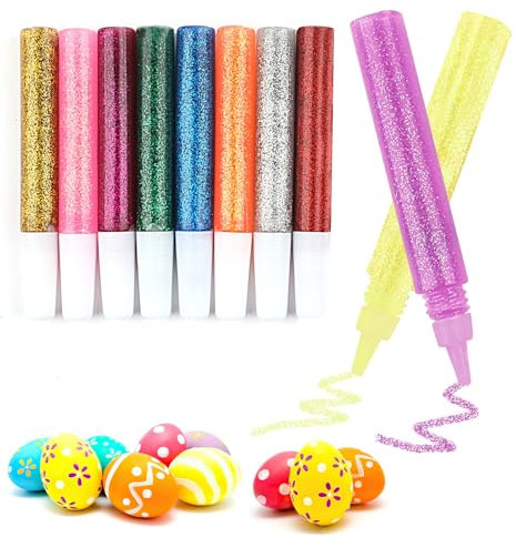 10 Stück Glitzerkleber, Glitter Glue Original, Glitzer Basteln Glitzer Glitzerpulver Glitzer Stifte Glitter Glue Im Farbenfrohen Set Diy-Kunst- Und Handwerks-Glitzerstifte