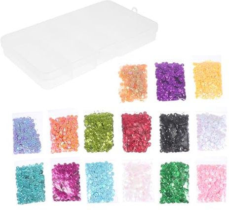 TEHAUX Pailletten Zubehör Hochwertige Lose Glitzerpailletten Für Kreative Kleidung Hochzeitskleider Kostüme Bastelprojekte Box Für Persönliche -designs Und Kreative Dekoration