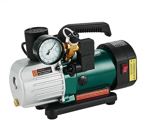 Pompa per vuoto Hvac Pompa for vuoto, 50L/Min Pompa for vuoto portatile a palette rotativa intelligente Condizionatore d'aria Riparazione frigorifero Pompa d'aria a basso rumore Anti-riflusso Migliora