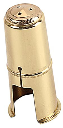 Altsaxophon Schutzkappe 73mm C53f aus Metall in Gold | Schützt das Schienenprofil, Leicht Mitzunehmen, für Musikinstrumente mit Sauberem Klang