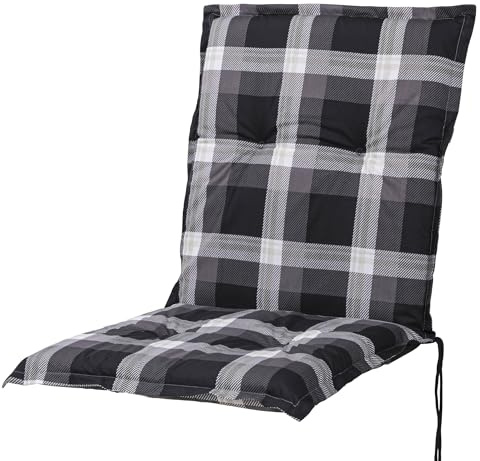 Sun Garden Auflage Niederlehner Naxos10623-800 schwarz-braun-beige kariert 100x49x6 cm